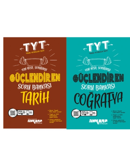 ANKARA YAYINCILIK TYT Tarih - Coğrafya Güçlendiren Soru Bankası (2 Kitap)