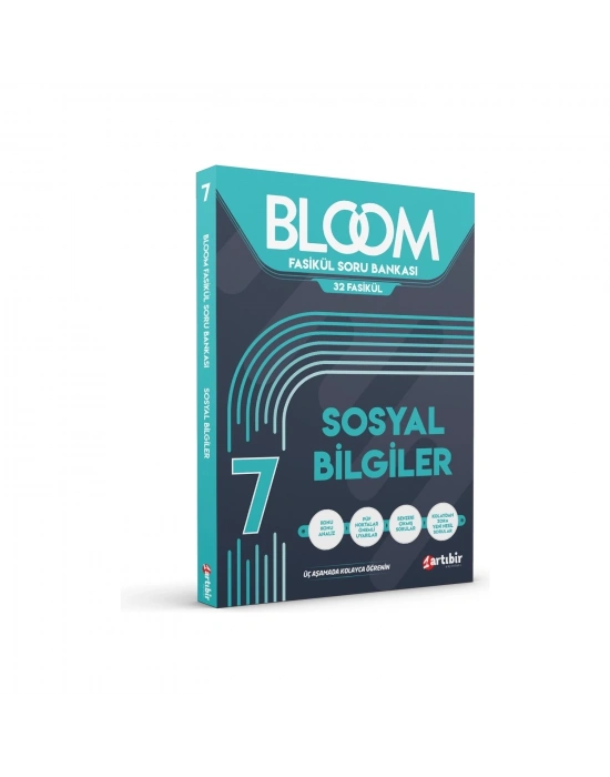 Artıbir 7 Sınıf Sosyal Bilgiler Bloom 32 Fasikül Soru Bankası (Kolaydan Zora Yeni Nesil Sorular)