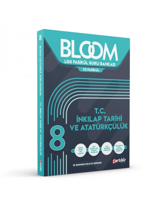 Artıbir Yayıncılık 8.Sınıf LGS Bloom İnkılap Tarihi ve Atatürkçülük 32 Fasikül Soru Bankası