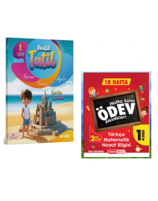 ARTIBİR YAYINLARI 1. Sınıf Pratik Tatil ve Hafta Sonu Ödev Etkinlikleri (2 Kitap)