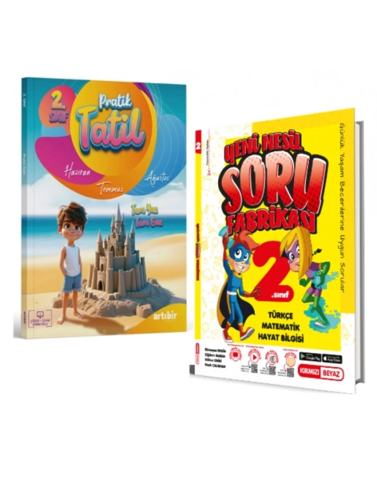 ARTIBİR YAYINLARI 2. Sınıf Pratik Yaz Tatili + Yeni Nesil Soru Fabrikası (2 Kitap)