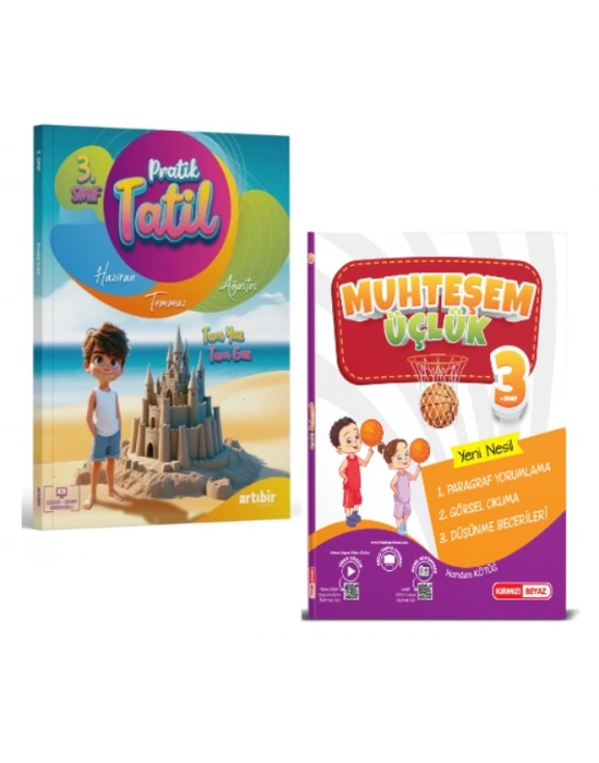 ARTIBİR YAYINLARI 3. Sınıf Pratik Yaz Tatili + Muhteşem Üçlük Paragraf Soru Bankası (2 Kitap)