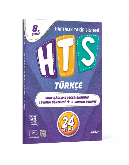 ARTIBİR YAYINLARI 8.SINIF HTS TÜRKÇE HAFTALIK TAKİP SİSTEMİ 24 DENEME