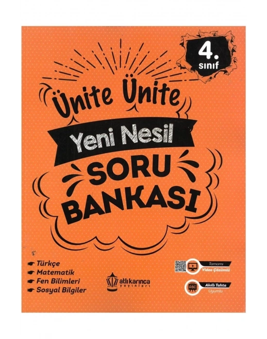 Atlıkarınca 4. Sınıf Tüm Dersler Ünite Ünite Yeni Nesil Soru Bankası