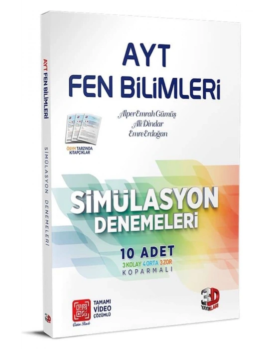 AYT 3D Fen Bilimleri Tamamı Video Çözümlü Simülasyon Denemeler
