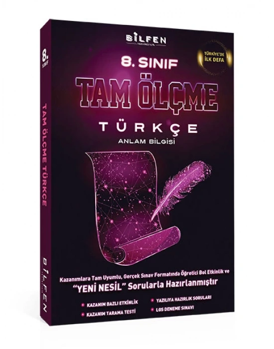 BİLFEN 8. Sınıf Tam Ölçme Türkçe - Matematik - Fen Bilimleri Soru Bankası (3 Kitap)