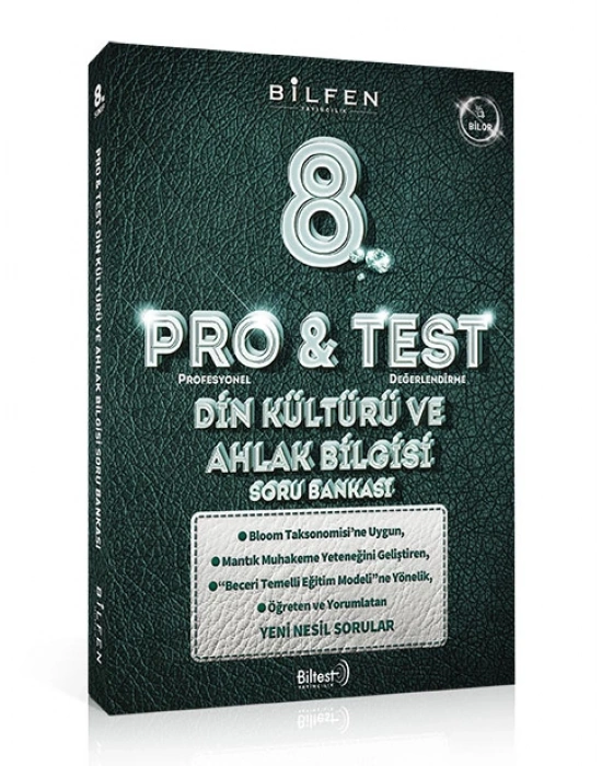 BİLFEN PRO&TEST 8. Sınıf Din Kültürü ve Ahlak Bilgisi - İngilizce Soru Bankası (2 Kitap)