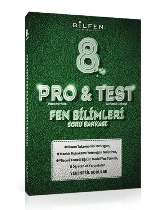 BİLFEN PRO&TEST 8. Sınıf Türkçe - Matematik ve Fen Bilimleri Soru Bankası (3 Kitap)