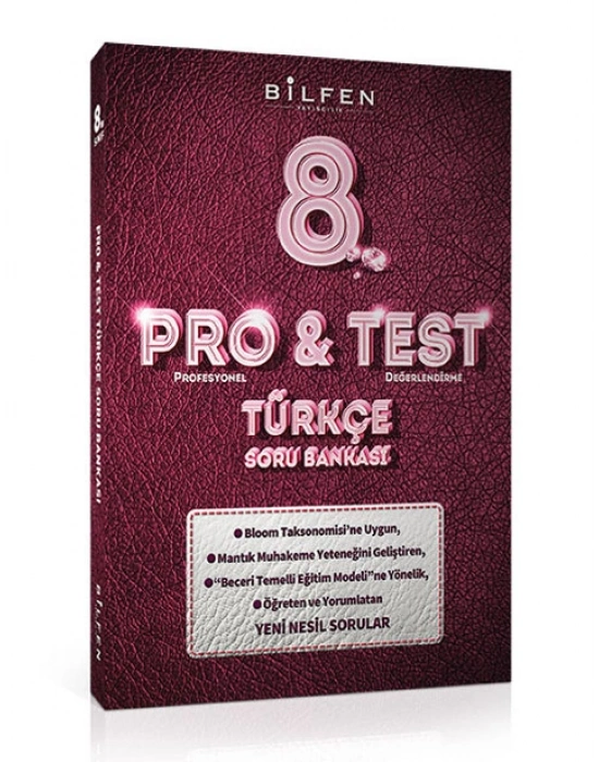 BİLFEN PRO&TEST 8. Sınıf Türkçe - Matematik ve Fen Bilimleri Soru Bankası (3 Kitap)