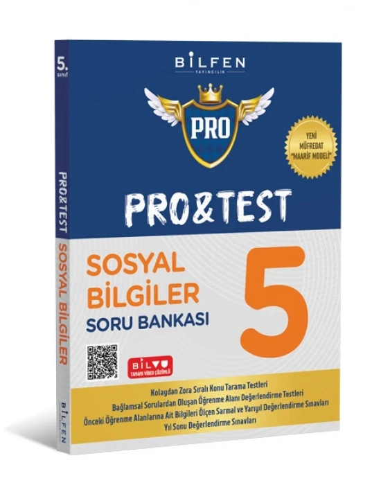 BİLFEN YAYINCILIK 5.SINIF SOSYAL BİLGİLER PRO TEST SORU BANKASI (YENİ MÜFREDAT)