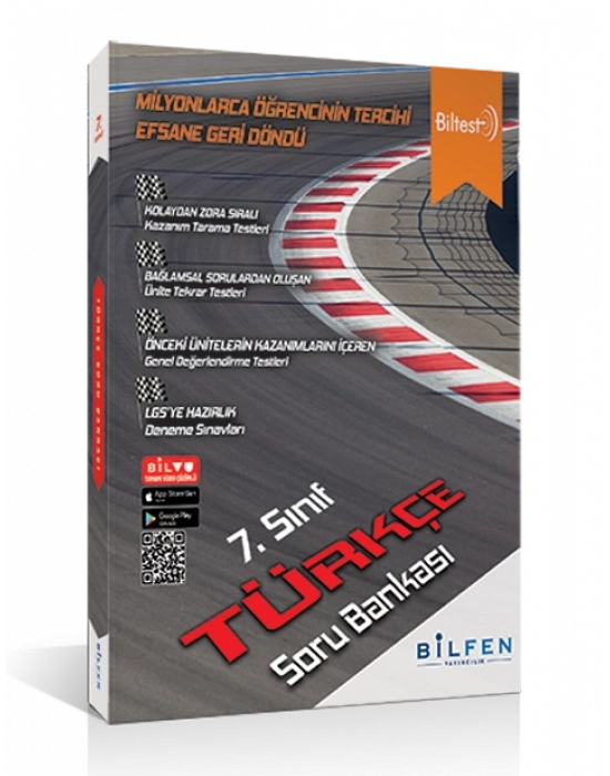 BİLFEN YAYINCILIK 7. SINIF BİLTEST TÜRKÇE SORU BANKASI