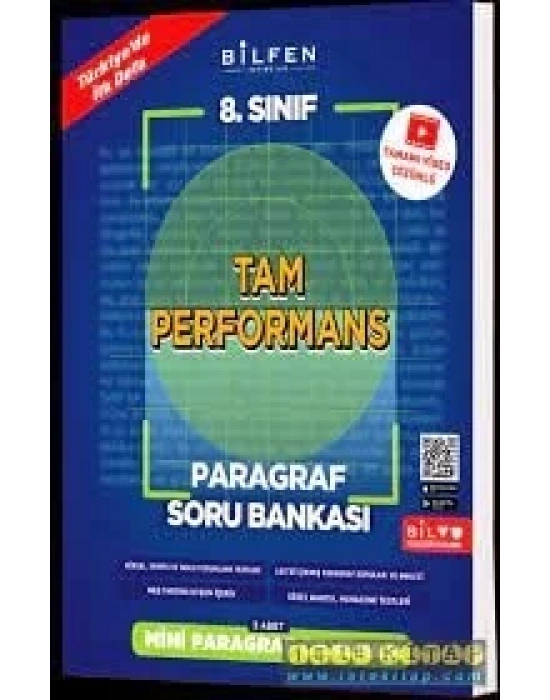BİLFEN YAYINCILIK 8.SINIF TAM PERFORMANS PARAGRAF SORU BANKASI