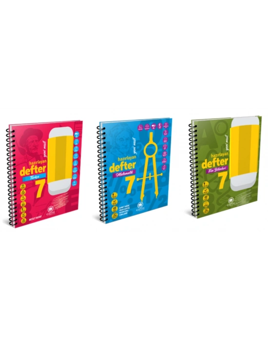 Çanta Yayıncılık 7. Sınıf – Türkçe - Matematik ve Fen Bilimleri Hazırlayan Defter (3 Kitap)