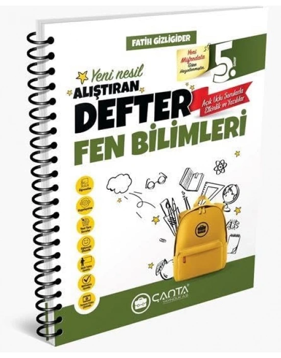 Çanta Yayınları 5.Sınıf Fen Bilimleri Okula Yardımcı Alıştıran Defter
