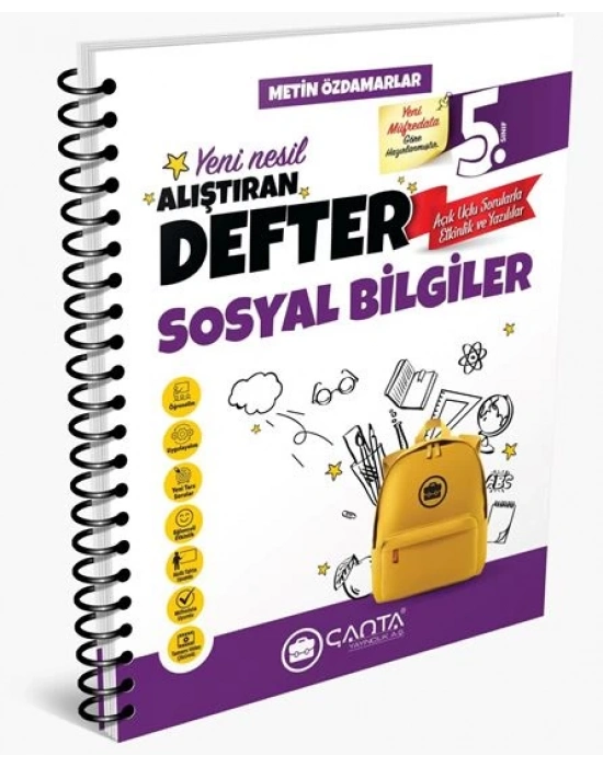 Çanta Yayınları 5.Sınıf Sosyal Bilgiler Okula Yardımcı Alıştıran Defter