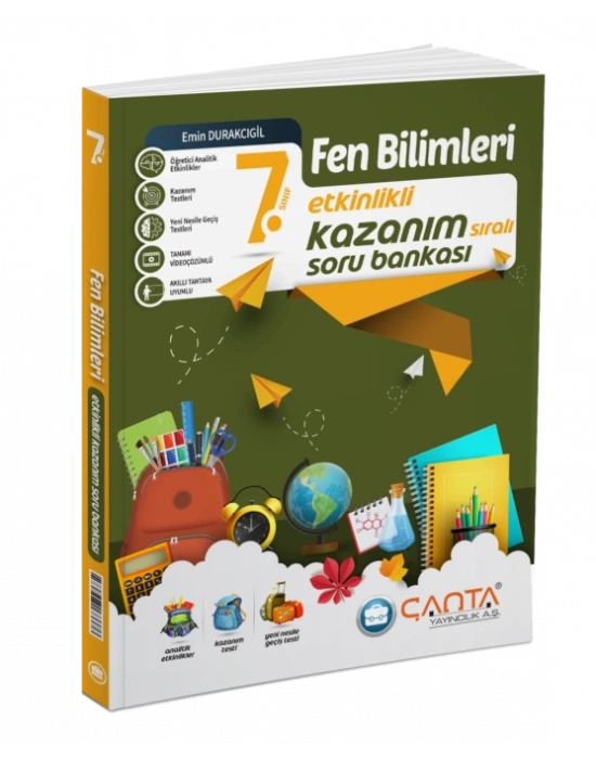 Çanta Yayınları 7.Sınıf Fen Bilimleri Etkinlikli Kazanım Sıralı Soru Bankası