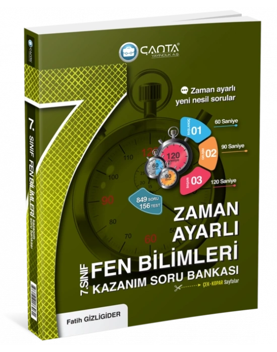 Çanta Yayınları 7.Sınıf Fen Bilimleri Zaman Ayarlı Kazanım Soru Bankası