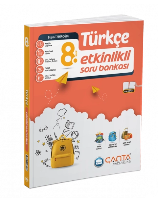 ÇANTA YAYINLARI 8. SINIF Türkçe Etkinlikli Kazanım Sıralı Soru Bankası