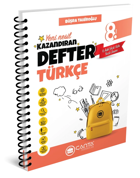 Çanta Yayınları 8.Sınıf Türkçe Okula Yardımcı Kazandıran Defter