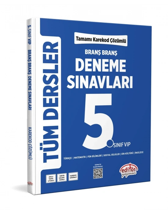 EDİTÖR YAYINLARI 5. Sınıf Tüm Dersler Branş Branş Tamamı Çözümlü Deneme Sınavları