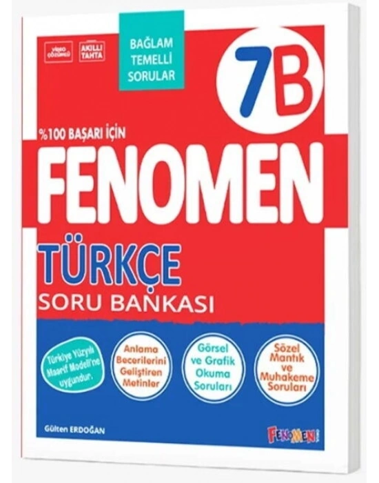 Fenomen Okul Yayınları 7. Sınıf Türkçe B Fenomen Soru Bankası YENİ