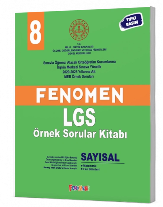 Fenomen Yayınları 8.Sınınf Lgs MEB Sayısal Örnek Sorular