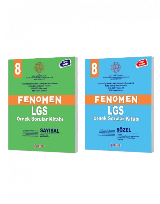 Fenomen Yayınları 8.Sınınf Lgs MEB Sayısal - Sözel Örnek Sorular Seti