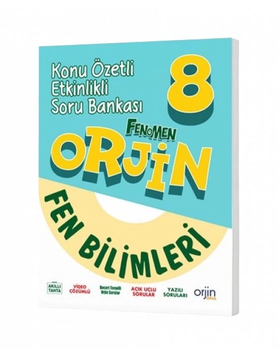 FENOMEN YAYINLARI Orjin 8 Fen Bilimleri Konu Özetli Etkinlikli Soru Bankası