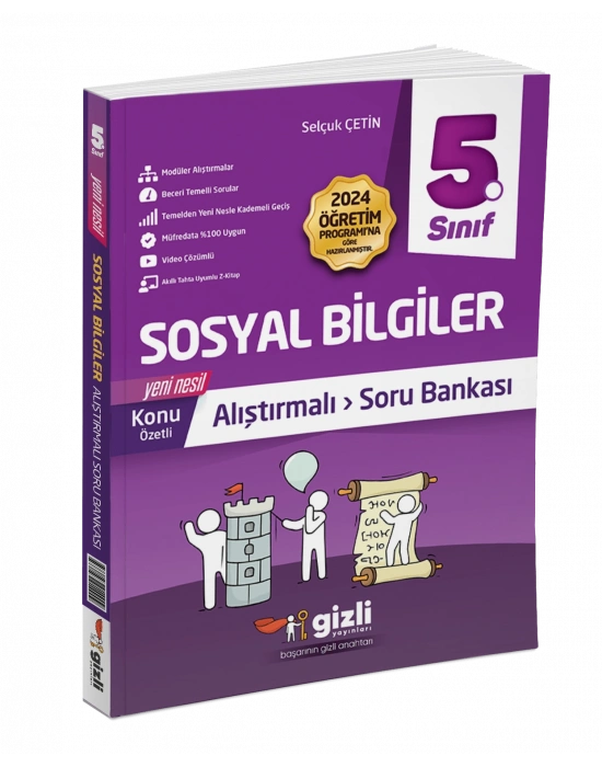 Gizli Yayınları 5. Sınıf Sosyal Bilgiler Konu Anlatımlı Alıştırmalı Soru Bankası