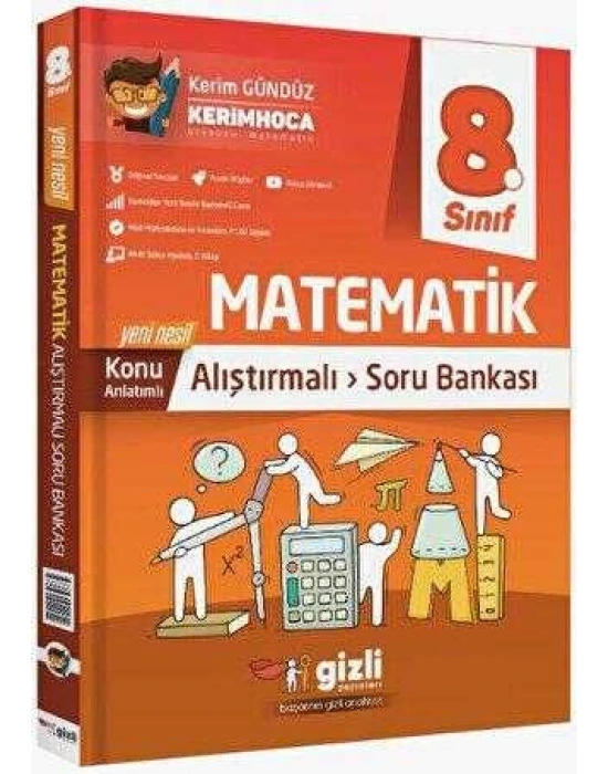 Gizli Yayınları 8. Sınıf LGS Matematik Konu Anlatımlı Alıştırmalı Soru Bankası