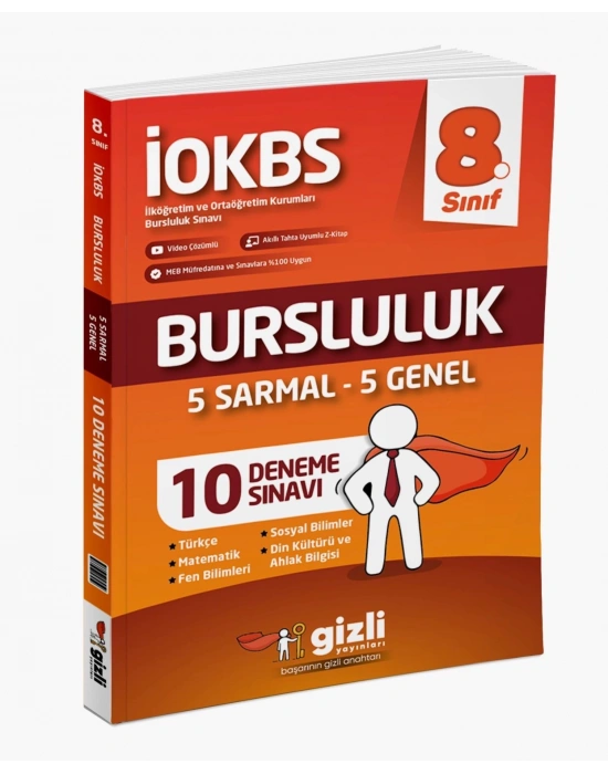 GİZLİ YAYINLARI 8.Sınıf İOKBS Bursluluk 10 Deneme Sınavı