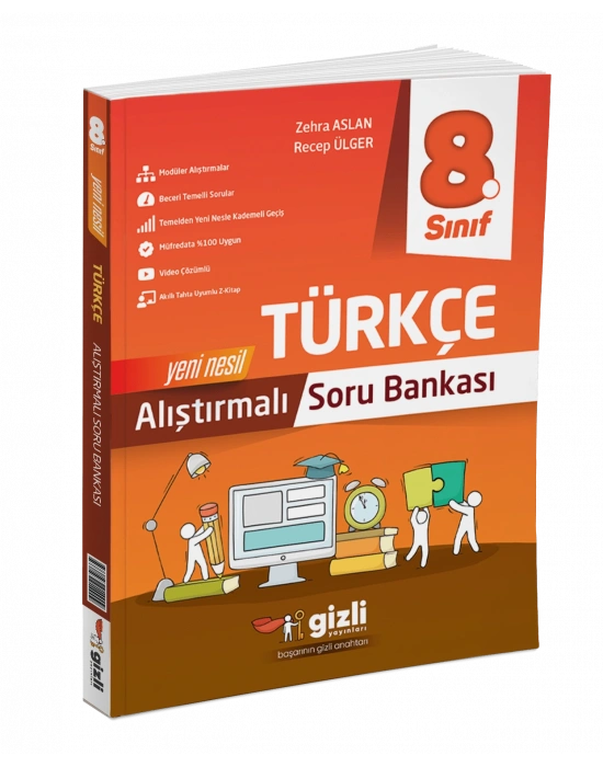 Gizli Yayınları 8.Sınıf Türkçe Konu Anlatımlı Alıştırmalı Soru Bankası (2025)