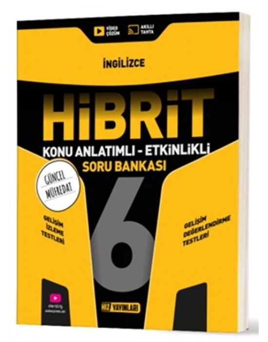 Hız Yayınları 6. Sınıf İngilizce HİBRİT Konu Anlatımlı Etkinlikli Soru Bankası