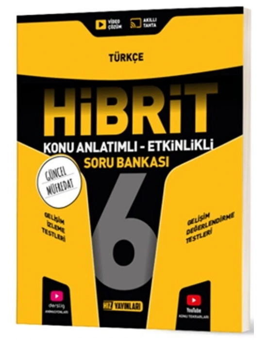 Hız Yayınları 6. Sınıf Türkçe HİBRİT Konu Anlatımlı Etkinlikli Soru Bankası