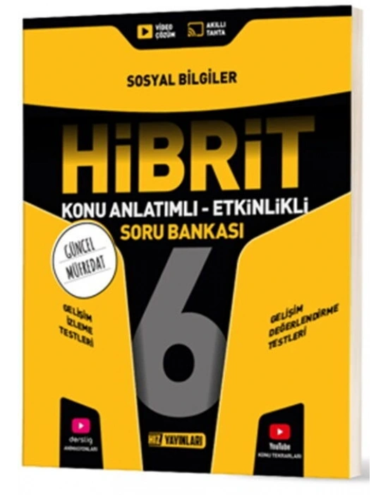 Hız Yayınları 6. Sınıf Sosyal Bilgiler HİBRİT Konu Anlatımlı Etkinlikli Soru Bankası