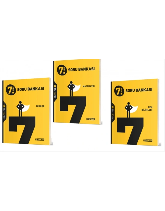 Hız Yayınları 7. Sınıf Türkçe - Matematik - Fen Bilimleri Soru Bankaları ( 3 Kitap )
