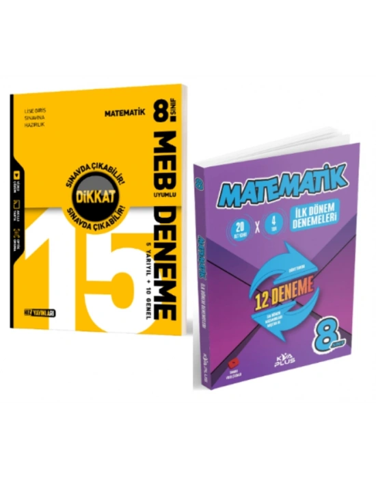 HIZ YAYINLARI 8. SINIF MATEMATİK 15 Lİ DENEME - Koray Varol İlk Dönem Denemeleri
