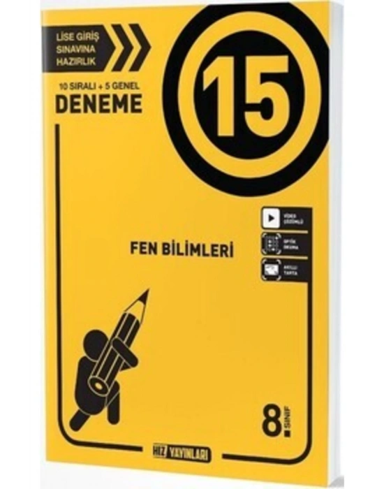 Hız Yayınları 8. Sınıf Fen Bilimleri 15 Deneme
