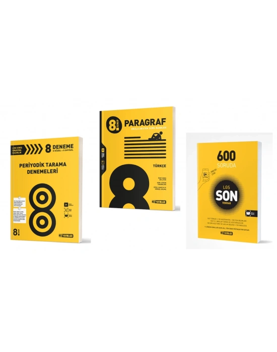 Hız Yayınları 8. Sınıf LGS Periyodik Tarama Denemeleri + Paragraf + LGS Son Tekrar (3 Kitap)