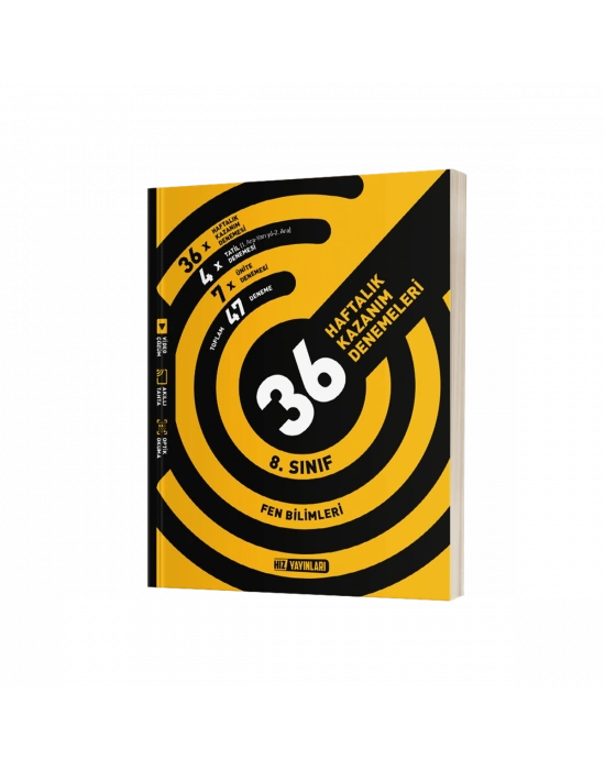 HIZ YAYINLARI 8.SINIF FEN BİLİMLERİ 36 HAFTALIK KAZANIM DENEMELERİ