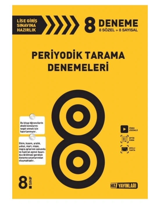 Hız Yayınları 8. Sınıf LGS Periyodik Tarama Denemeleri
