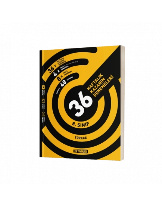 HIZ YAYINLARI 8.SINIF TÜRKÇE 36 HAFTALIK KAZANIM DENEMELERİ