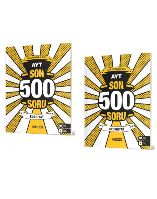 HIZ YAYINLARI AYT SON 500 Soru Edebiyat - Geometri Denemeleri (2 Kitap)