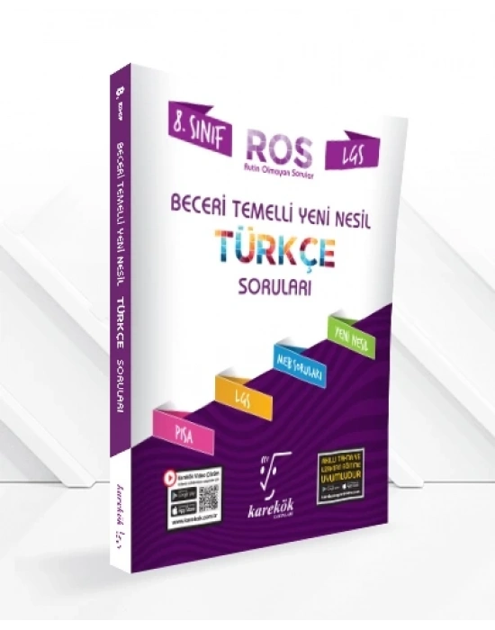 KAREKÖK YAYINLARI 8.SINIF BECERİ TEMELLİ YENİ NESİL TÜRKÇE SORULARI