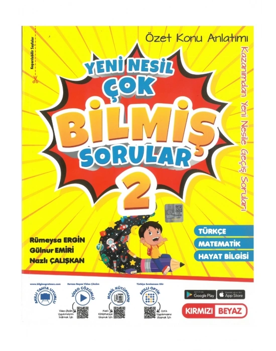 Kırmızı Beyaz 2.Sınıf Konu Özetli Tüm Dersler Çok Bilmiş Sorular Yeni Nesil