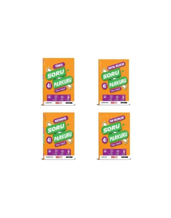Kırmızı Beyaz 4. Sınıf Yeni Nesil Soru Parkuru Seti 4 Kitap