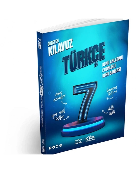KORAY VAROL YAYINLARI 7.SINIF TÜRKÇE ÖĞRETEN KLAVUZ KONU ANLATIMLI ETKİNLİKLİ SORU BANKASI