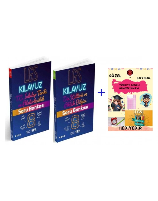 KORAY VAROL YAYINLARI 8. SINIF Kılavuz Serisi İnkılap - Din Kültürü Soru Bankaları- Deneme Hediyelidir.
