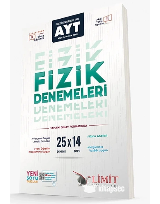 LİMİT YAYINLARI AYT 25Lİ FİZİK DENEME