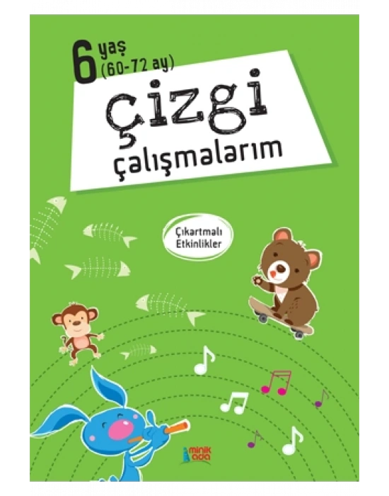 Erdem Yayınları Minik Ada Çizgi Çalışmalarım 6 Yaş